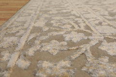 4x6 Hand Knotted Tibetan 100% Wool Tibetan Modern & Contemporary Oriental Area Rug Ivory, Gray Color