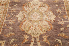 Runner Hand Knotted 100% Wool Peshawar Traditional Oriental Area Rug Gray, Beige Color