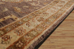 Runner Hand Knotted 100% Wool Peshawar Traditional Oriental Area Rug Gray, Beige Color