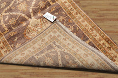 Runner Hand Knotted 100% Wool Peshawar Traditional Oriental Area Rug Gray, Beige Color