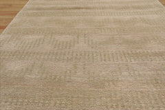 Runner Hand Knotted Tibetan 100% Wool Michaelian & Kohlberg Swiss Wash Modern Oriental Area Rug Beige, Moss Color