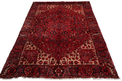 10x14 Hand Knotted 100% Wool Heriz Traditional Oriental Area Rug Rust, Rose Color