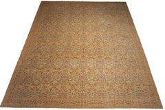 Palace Hand Knotted 100% Wool Transitional Oriental Area Rug Beige, Blue Color