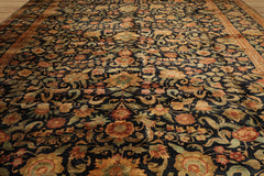 Palace Hand Knotted 100% Wool Agra Traditional Oriental Area Rug Charcoal,Sage Color