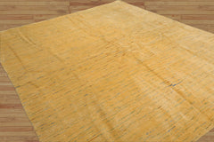 8x10 Hand Knotted Tibetan 100% Wool Modern & Contemporary Oriental Area Rug Gold, Green Color