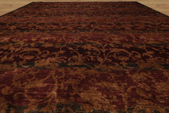 10x14 Hand Knotted 100% Wool Peshawar Transitional Oriental Area Rug Rust, Olive Color