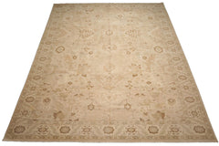 Palace Hand Knotted Oushak 100% Wool Traditional 200 KPSI Oriental Area Rug Beige, Ivory Color