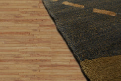 6x9 Hand Knotted Tibetan Wool and Silk Tufenkian Modern & Contemporary Oriental Area Rug Tone On Tone,Gray Color