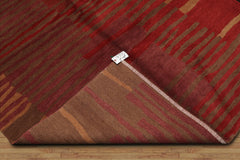 6x9 Hand Knotted Tibetan 100% Wool Tufenkian Modern & Contemporary Oriental Area Rug Rust, Brown Color