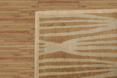 6x9 Hand Knotted Tibetan 100% Wool Tufenkian Modern & Contemporary Oriental Area Rug Beige, Tan Color