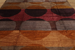 9x12 Hand Knotted Tibetan 100% Wool Tufenkian Art Deco Oriental Area Rug Gold, Gray Color