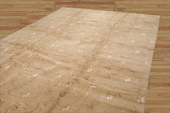 9x12 Hand Knotted Tibetan Wool and Silk Michaelian & Kohlberg Transitional Oriental Area Rug Beige, Brown Color