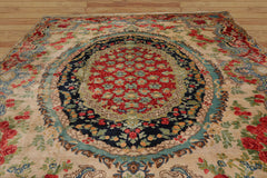 10x14 Hand Knotted Caucasian 100% Wool Caucasian Traditional Oriental Area Rug Beige, Navy Color