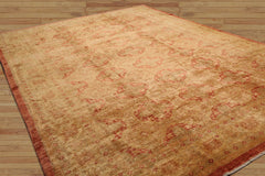 10x14 Hand Knotted Afghan Oushak 100% Wool Oushak Traditional Oriental Area Rug Gold, Mustard Color