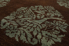 10x14 Hand Knotted Tibetan 100% Wool Michaelian & Kohlberg Transitional Oriental Area Rug Brown, Aqua Color