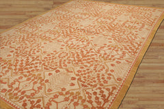 9x12 Hand Knotted Tibetan 100% Wool Michaelian & Kohlberg Transitional Oriental Area Rug Beige, Gold Color