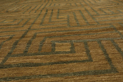 9x12 Hand Knotted Tibetan 100% Wool Michaelian & Kohlberg Modern & Contemporary Oriental Area Rug Gold,Olive Color