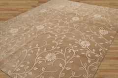 8x10 Tone On Tone Beige Hand Knotted Tibetan 100% Wool Lapchi Transitional Oriental Area Rug