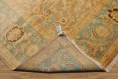 8x10 Taupe, Aqua Hand Knotted 100% Wool Peshawar Traditional Oriental Area Rug