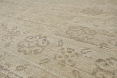 10 x 14 Gray Beige Color Hand Knotted All-Over 100% Wool Transitional Oriental Rug