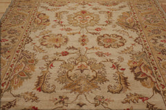 8x10 Hand Knotted Oushak 100% Wool Turkish Oushak Traditional Oriental Area Rug Beige, Caramel Color
