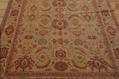 6x9 Hand Knotted Oushak 100% Wool Turkish Oushak Traditional Oriental Area Rug Beige, Rust Color