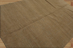 6x9 Hand Knotted Tibetan Wool and Silk Modern & Contemporary Oriental Area Rug Moss, Gray Color