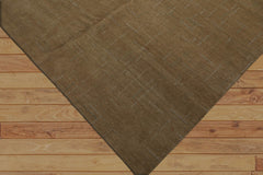 6x9 Hand Knotted Tibetan Wool and Silk Modern & Contemporary Oriental Area Rug Moss, Gray Color