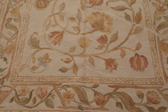 6x9 Hand Knotted French Aubusson Savonnerie 100% Wool Asmara Traditional Oriental Area Rug Beige, Tan Color