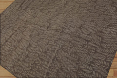 6x9 Hand Knotted Tibetan 100% Wool Lapchi Transitional Botanical Oriental Area Rug Taupe, Gray Color