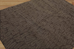 6x9 Hand Knotted Tibetan 100% Wool Lapchi Transitional Botanical Oriental Area Rug Taupe, Gray Color