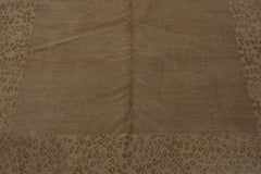 6x9 Hand Knotted Tibetan Wool and Silk Lapchi Modern & Contemporary Oriental Area Rug Tone On Tone Beige Color