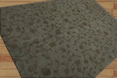 6x9 Hand Knotted Tibetan 100% Wool Lapchi Transitional Oriental Area Rug Gray, Green Color