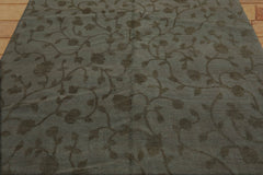 6x9 Hand Knotted Tibetan 100% Wool Lapchi Transitional Oriental Area Rug Gray, Green Color