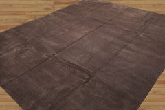 8x10 Hand Knotted Tibetan Wool and Silk Designer Traditional Oriental Area Rug Brown, Beige Color