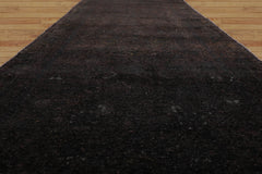 Runner Hand Knotted Turkish Oushak 100% Wool Oushak Modern & Contemporary Oriental Area Rug Charcoal, Chocolate Color