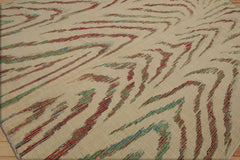 8x10 Hand Knotted 100% Wool Peshawar Modern & Contemporary Oriental Area Rug Beige, Brown Color