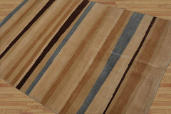4x6 Hand Knotted Tibetan 100% Wool Modern & Contemporary Oriental Area Rug Beige, Tan Color
