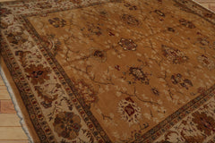 9x12 Hand Knotted Oushak 100% Wool Turkish Oushak Traditional Oriental Area Rug Caramel, Beige Color