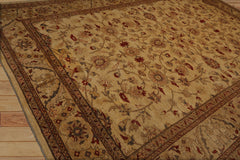 10x14 Hand Knotted 100% Wool Peshawar Traditional Oriental Area Rug Light Gold, Rust Color