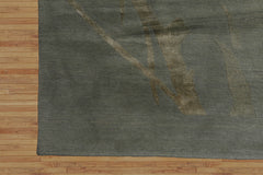 Square Hand Knotted Tibetan 100% Wool Tibetan Modern & Contemporary Oriental Area Rug Tone On Tone, Celedon Color