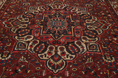 Palace Hand Knotted 100% Wool Bhakhtiari Traditional Oriental Area Rug Rust, Ivory Color