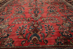 Palace Hand Knotted 100% Wool Lilihaan Traditional Oriental Area Rug Rose, Charcoal Color