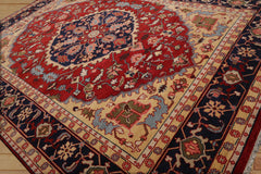 10x14 Hand Knotted 100% Wool Serapi Traditional Oriental Area Rug Orange, Beige Color