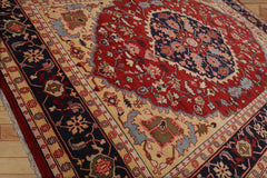 10x14 Hand Knotted 100% Wool Serapi Traditional Oriental Area Rug Orange, Beige Color