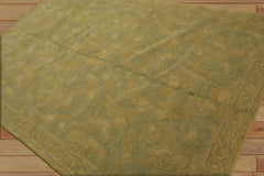 6x9 Hand Knotted French Aubusson Savonnerie 100% Wool Asmara Traditional Oriental Area Rug Lime, Light Gold Color