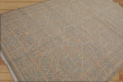 6x9 Hand Knotted Oushak 100% Wool Turkish Oushak Traditional Oriental Area Rug Sea Foam, Beige Color