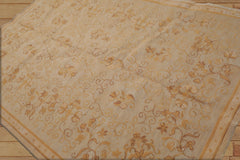 6x9 Hand Knotted French Aubusson Savonnerie 100% Wool Asmara Traditional Oriental Area Rug Moss, Gold Color