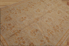 6x9 Hand Knotted French Aubusson Savonnerie 100% Wool Asmara Traditional Oriental Area Rug Moss, Gold Color