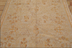 6x9 Hand Knotted French Aubusson Savonnerie 100% Wool Asmara Traditional Oriental Area Rug Moss, Gold Color
